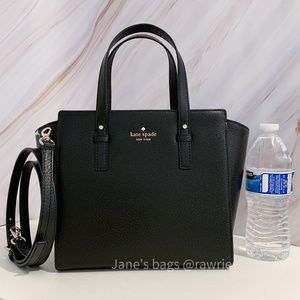 New Kate Spade Small Hayden Black Leather Satchel